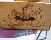 Vintage Upcycled Chateau Montrose 1982 Wine Crate