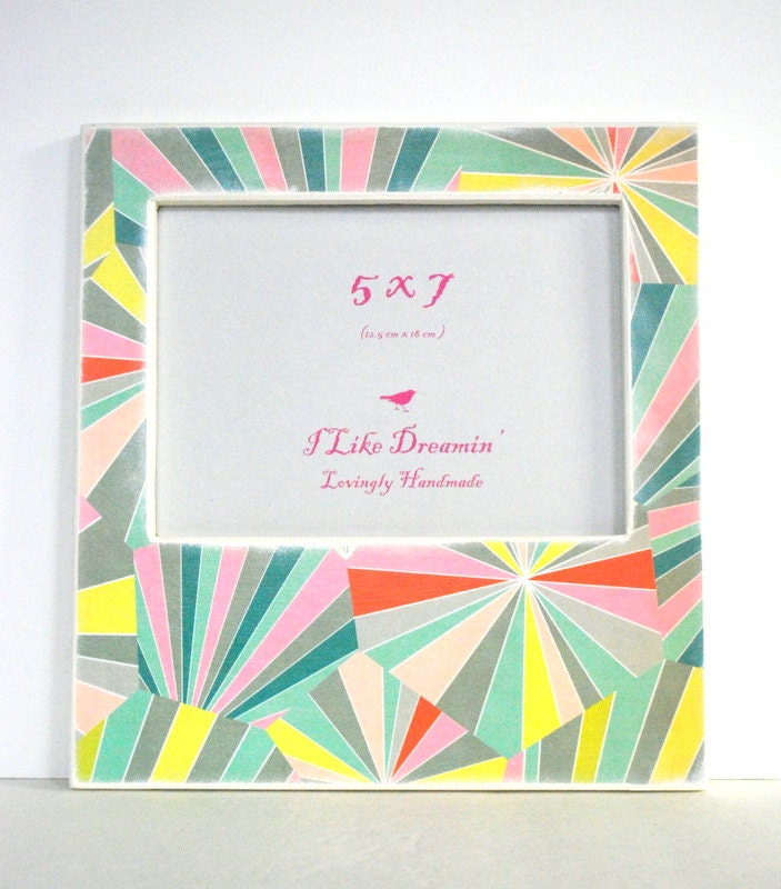 5 x 7 Picture Frame - Neon Explosion Large Picture Frame