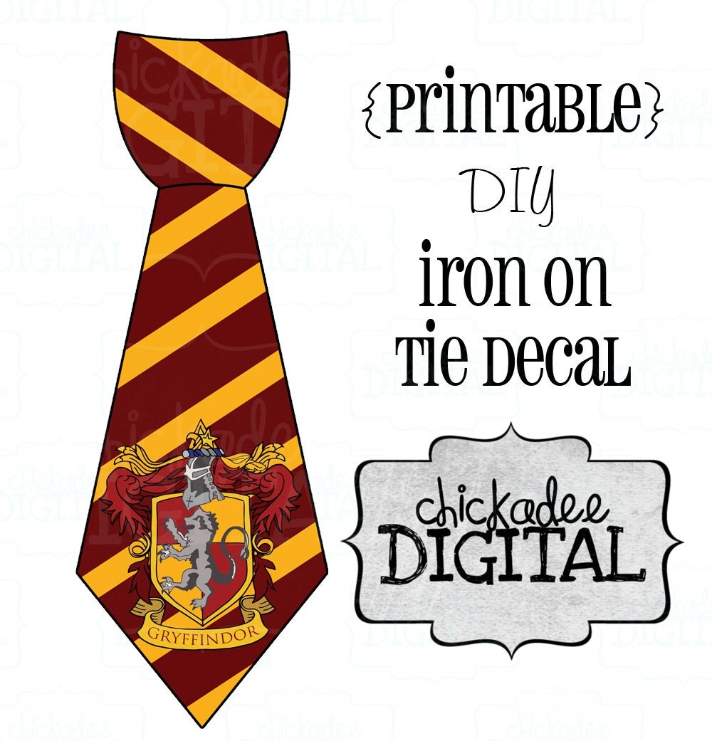 4 Wizard Stripes Printable DIY Iron On Tie by ChickadeeDigital