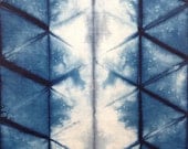 Indigo Dyed Cotton Scarf : Kikko II