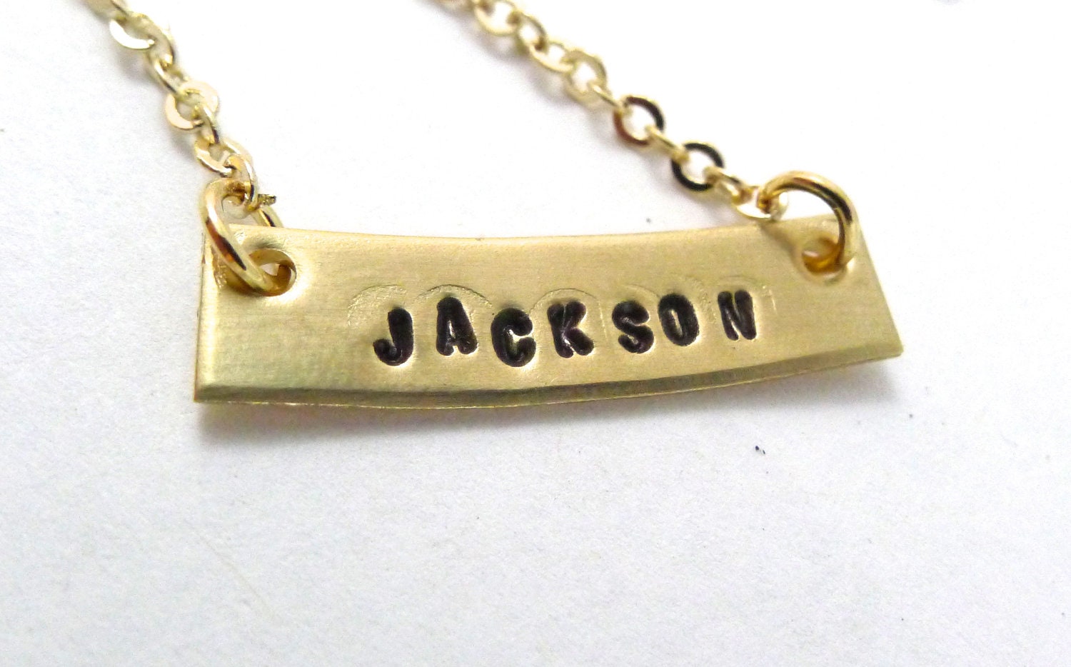 Who Do You Love Necklace - Gold, personalized name necklace, Bar necklace, Handmade, Golden Brass