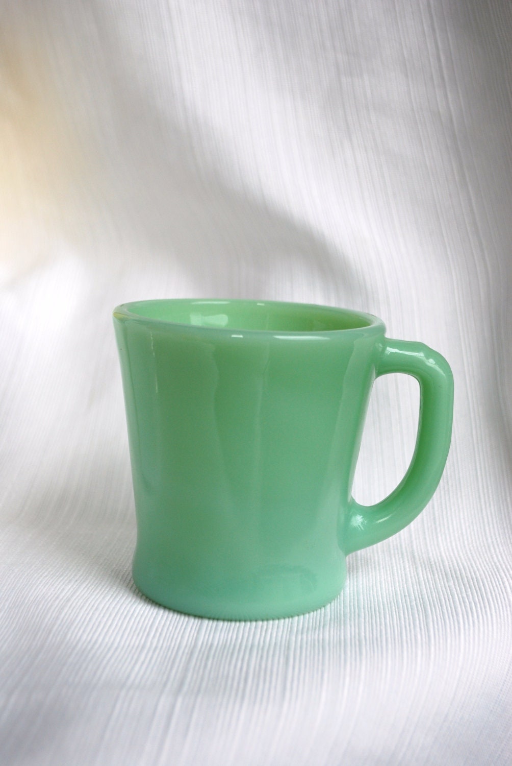 Fire King Jadeite Mug Vintage Oven Ware by thePathLessTraveled