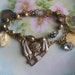 Mercy.vintage antique assemblage religious rhinestone jewelry bracelet