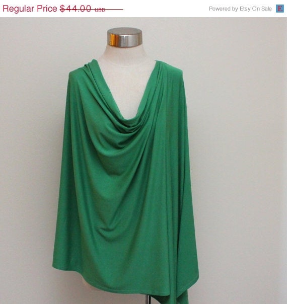 Summer Sale Basil Eco Nursing Poncho Breastfeeding Nursing Cover Up Wrap Petite / Misses / Plus