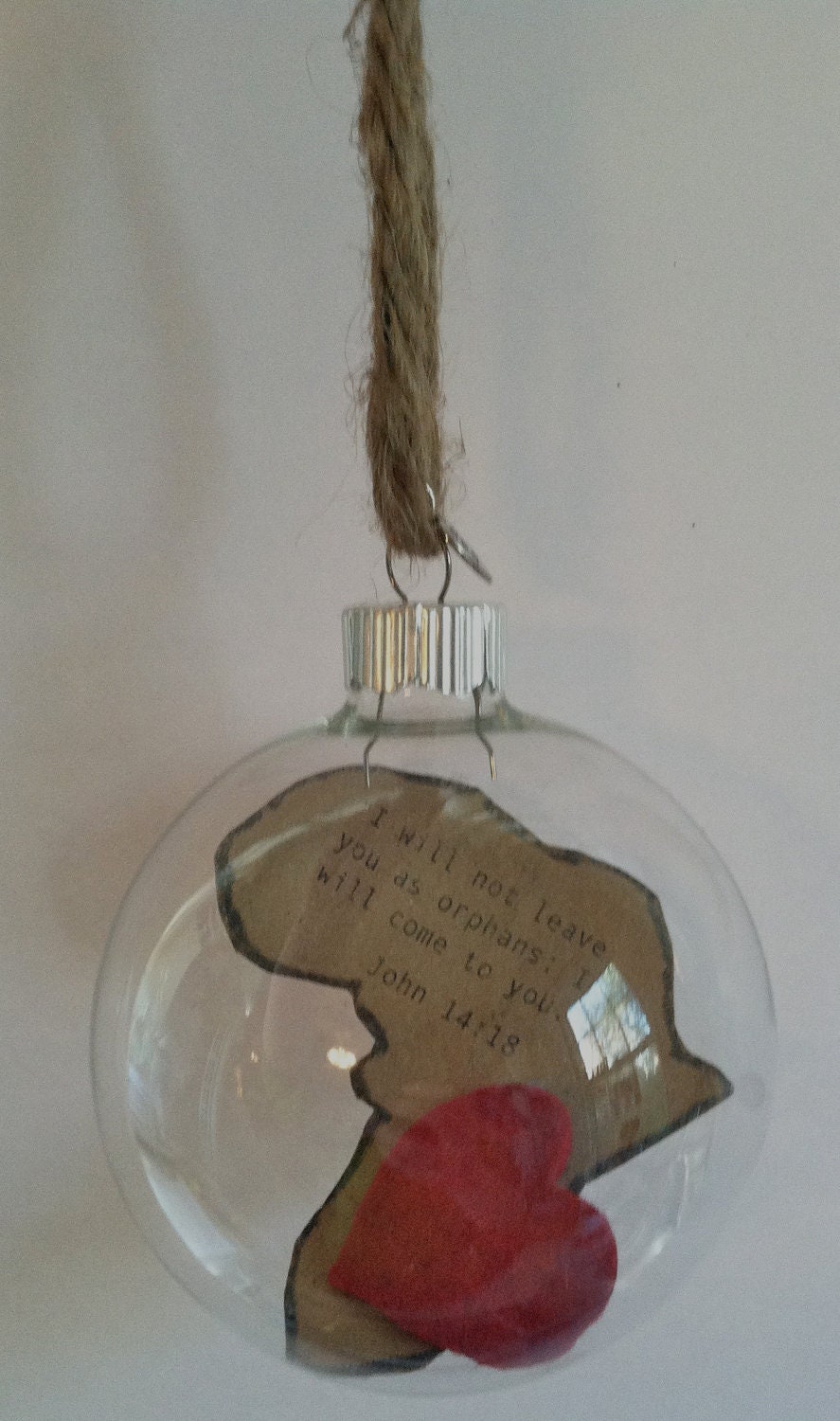 Africa Adoption Glass Ornament