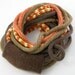 Scarf necklace loop scarf infinity scarf neck warmer knit necklace tricot brown olive orange snake print women fashion curationnation
