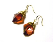 Sorcerer's Stone Dangle Earrings- Harry Potter Jewelery - 20mm Swarovski Crystal - Wire Wrapped Philospoher's Stone - Gift Under 20, 30, 50