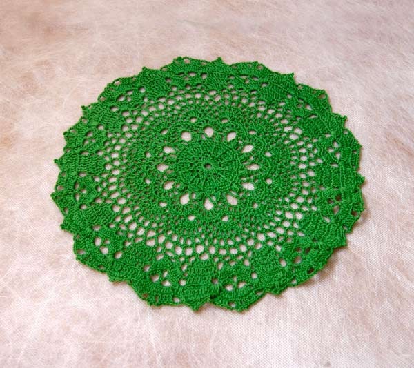 Irish Spring Crochet Lace Table Doily, Fresh Home Decor, Fiber Art, Handmade