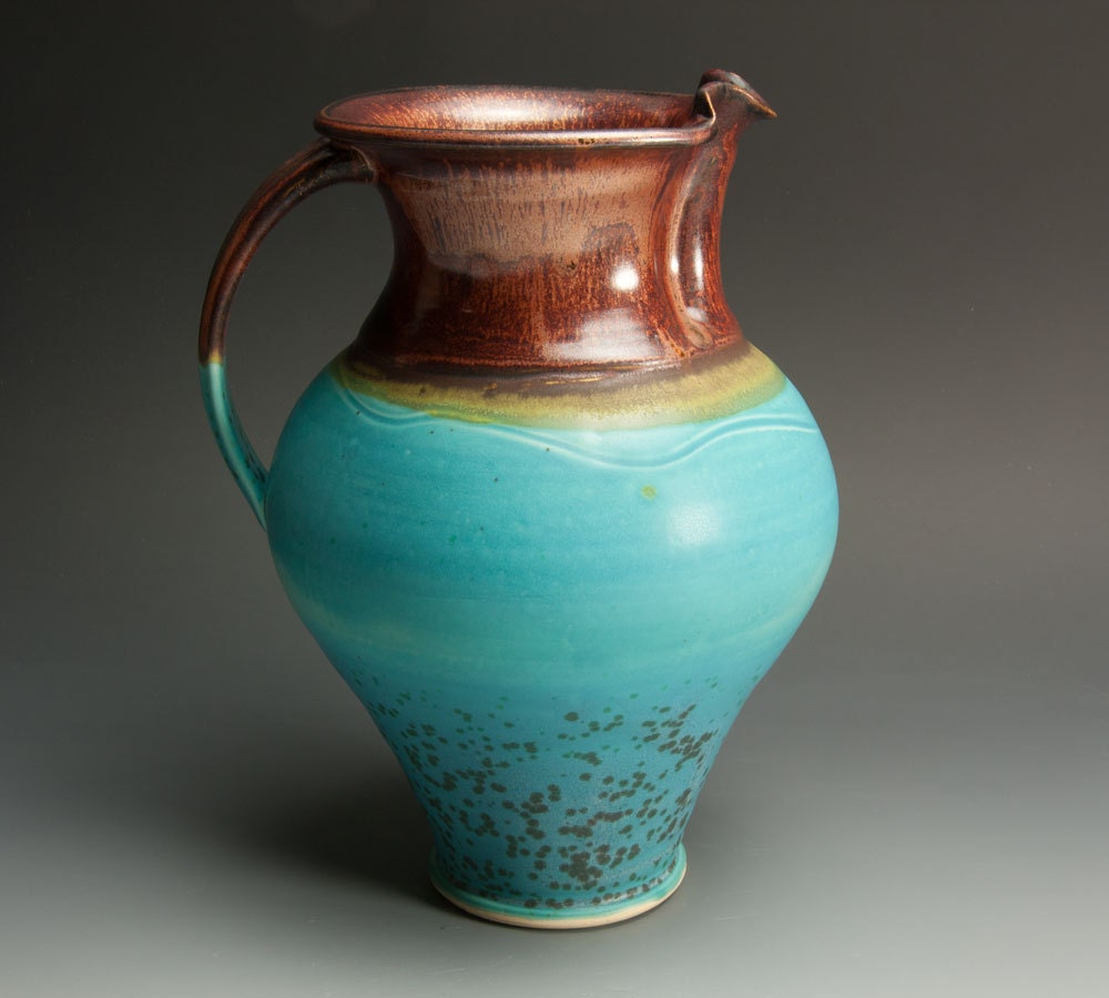 Sale - Second - handcrafted stoneware pitcher or vase 661