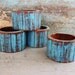 Turquoise Wooden Napkin Rings Set of 4