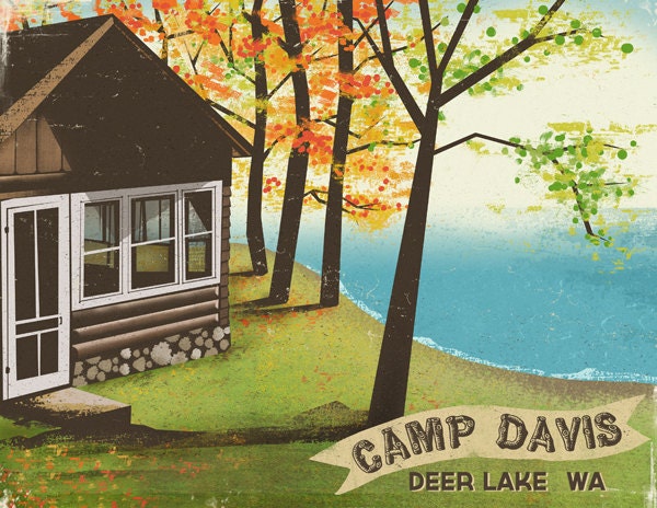 Make Your Own Vintage Lake Print
