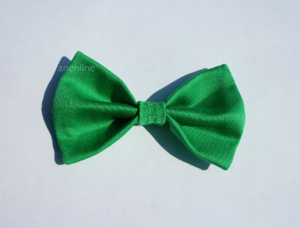 Bright Green Handmade Fabric Bow