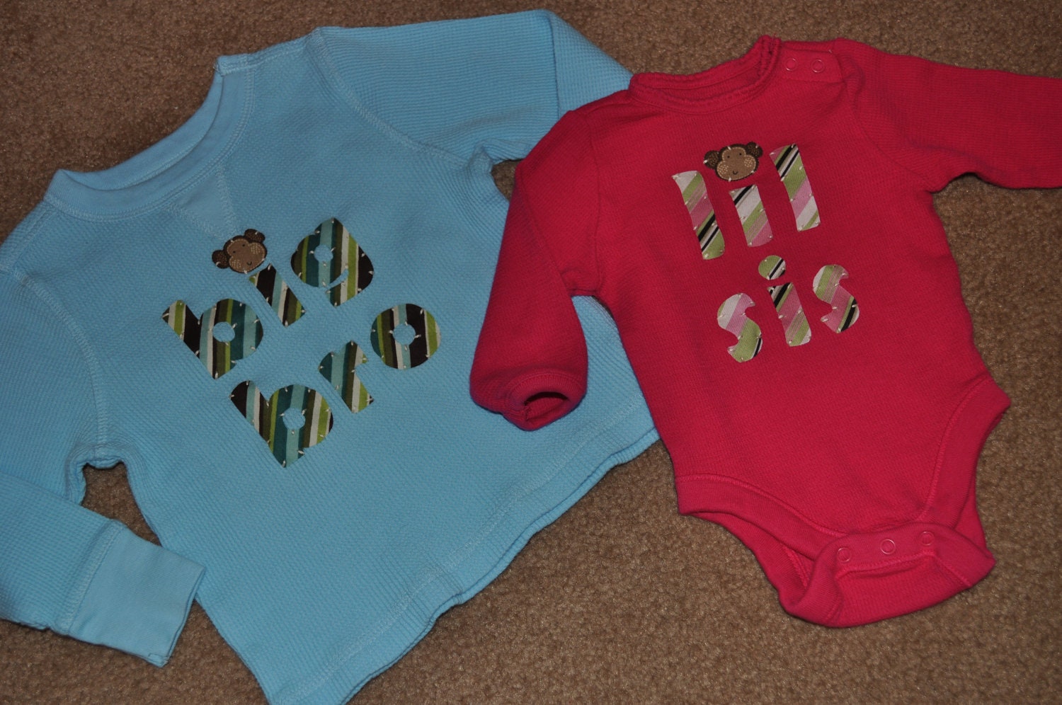 Matching Big Bro/Big Sis/Lil Bro/Lil Sis Applique Shirts for your Baby, Toddler or Child. (YOU pick size and color combo)