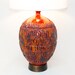 Mid-Century Brutalist Pottery Lamp . MASSIVE 14.5 inch diameter