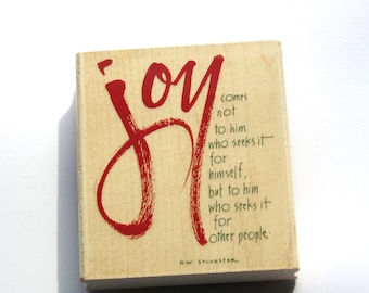 Joy Comes to Him Rubber Stamp from Inkadinkado  // Brand New