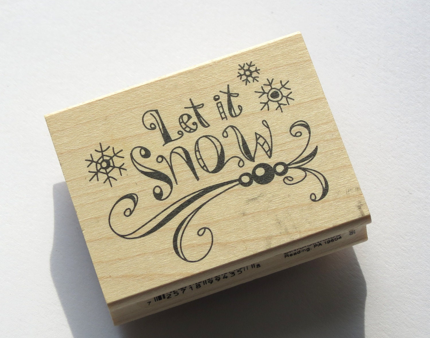 Let it Snow Rubber Stamp from Inkadinkado // Brand New