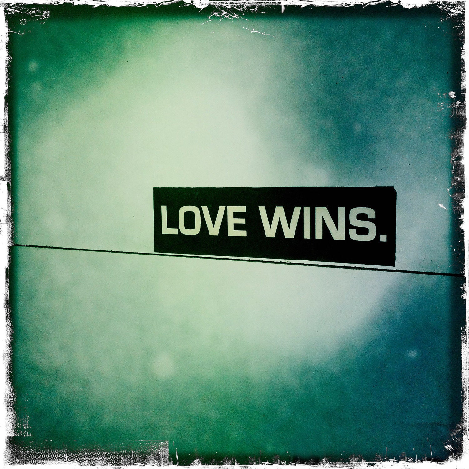Love Wins 8x8 : valentine photo pop photography aqua teal blue green home decor fine art print