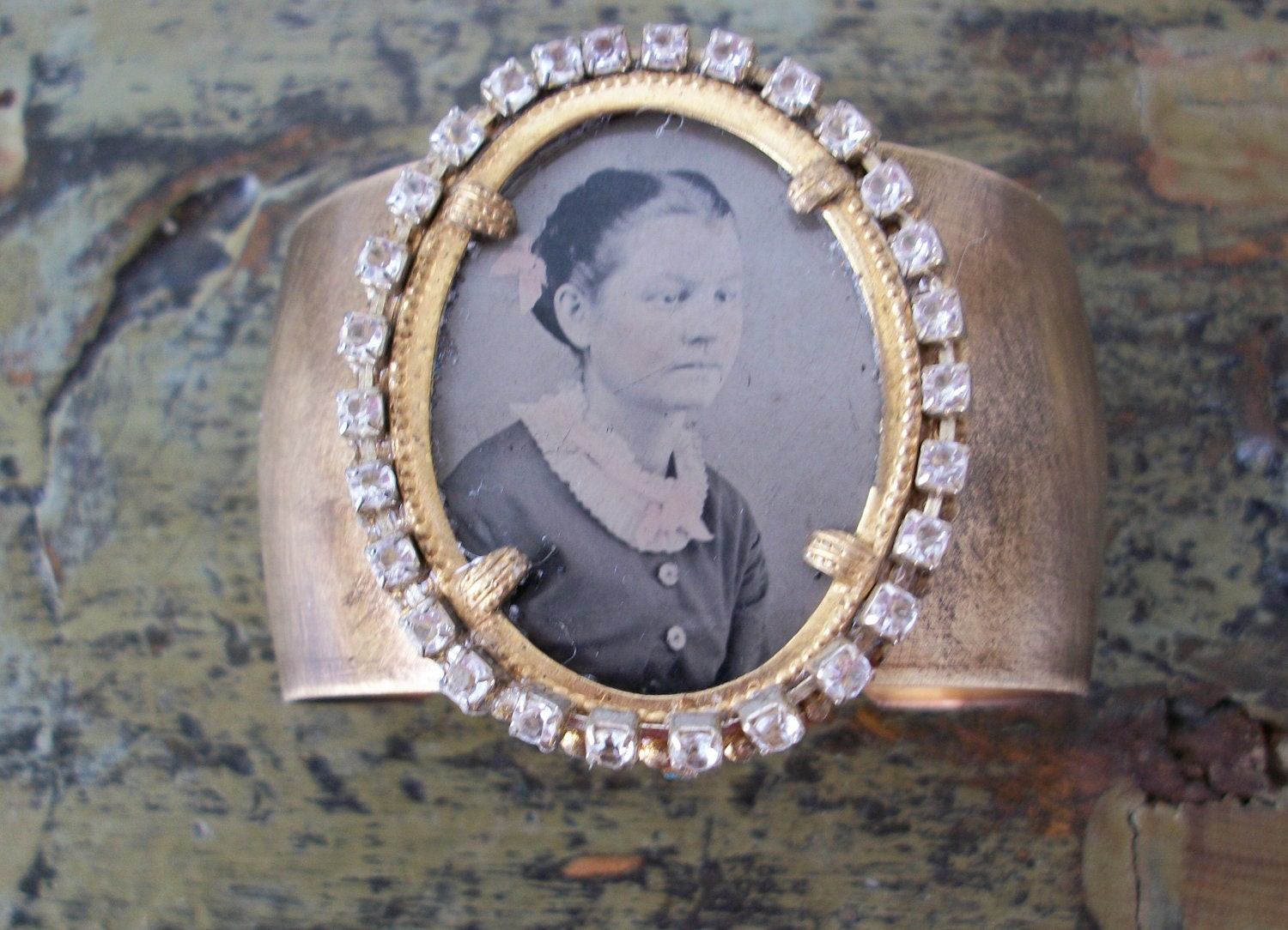 Vintage Tintype Cuff Bracelet