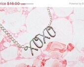 XOXO Necklace - Hugs and Kisses - Romantic Gift under 20 for her - girlfriend, wife, fiancee - Silver Wire Jewelry