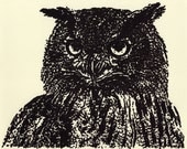 OWL Silkscreened Limited Edition ORIGINAL Signed Print