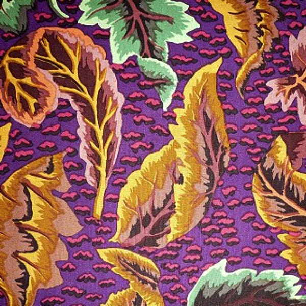 Westminster Kaffe Fassett Embroidered Leaf GP42 Plum FAT QUARTER Pre order