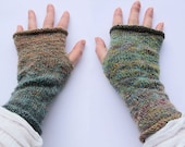 Love mittens - fingerless - handdyed handspun handknitted