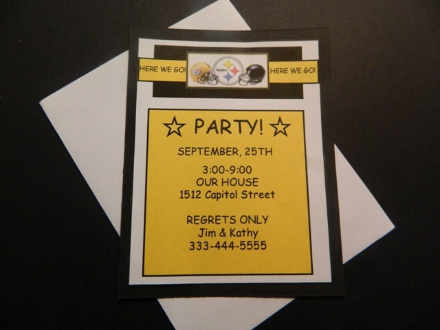 Steeler Football Invitations