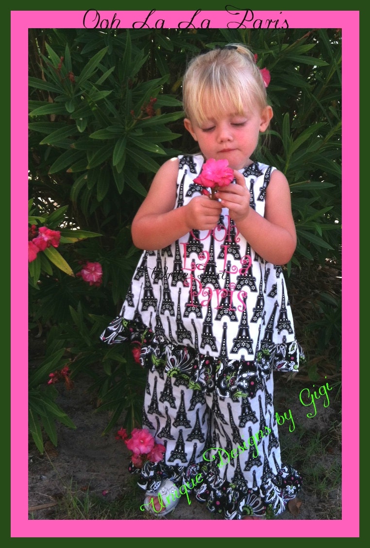 Girls capri set "Ooh La La" Paris
