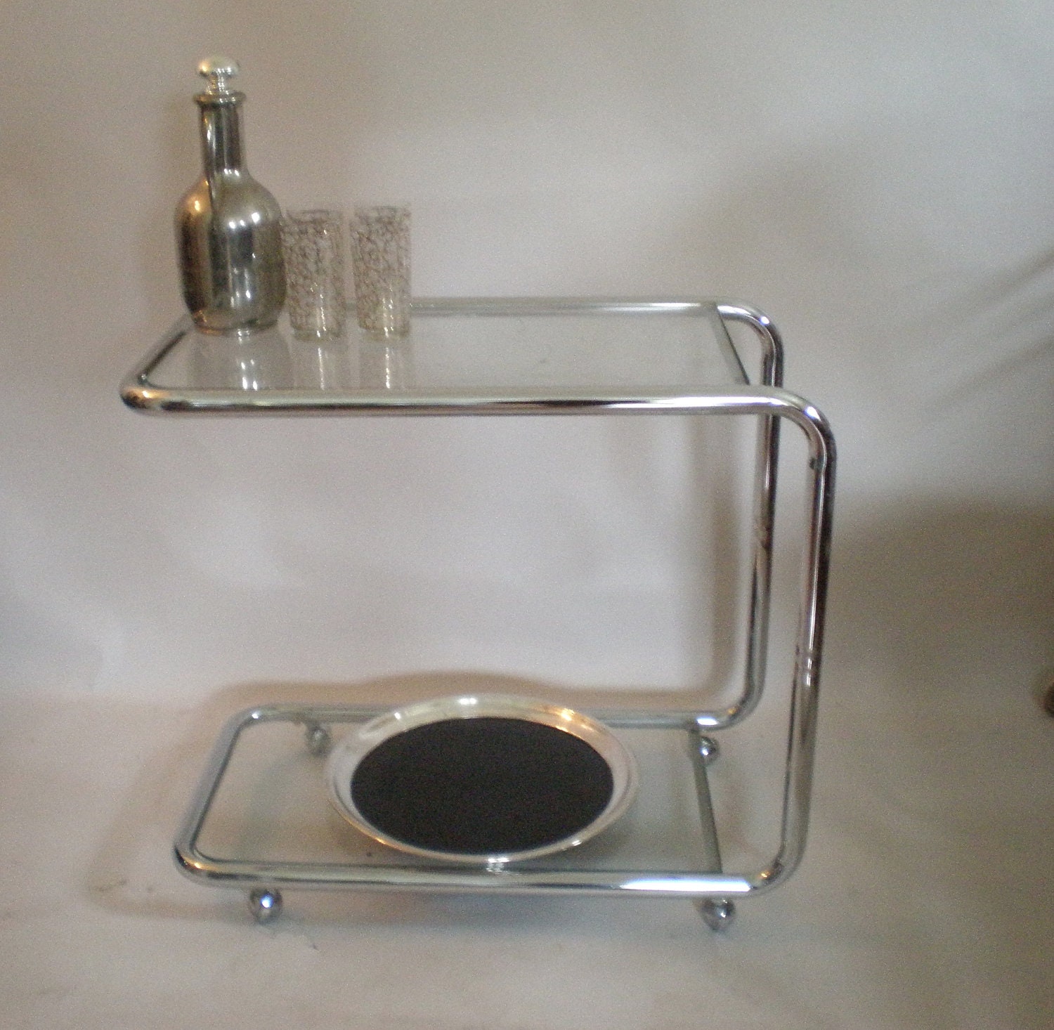 Vintage Chrome Bar Cart