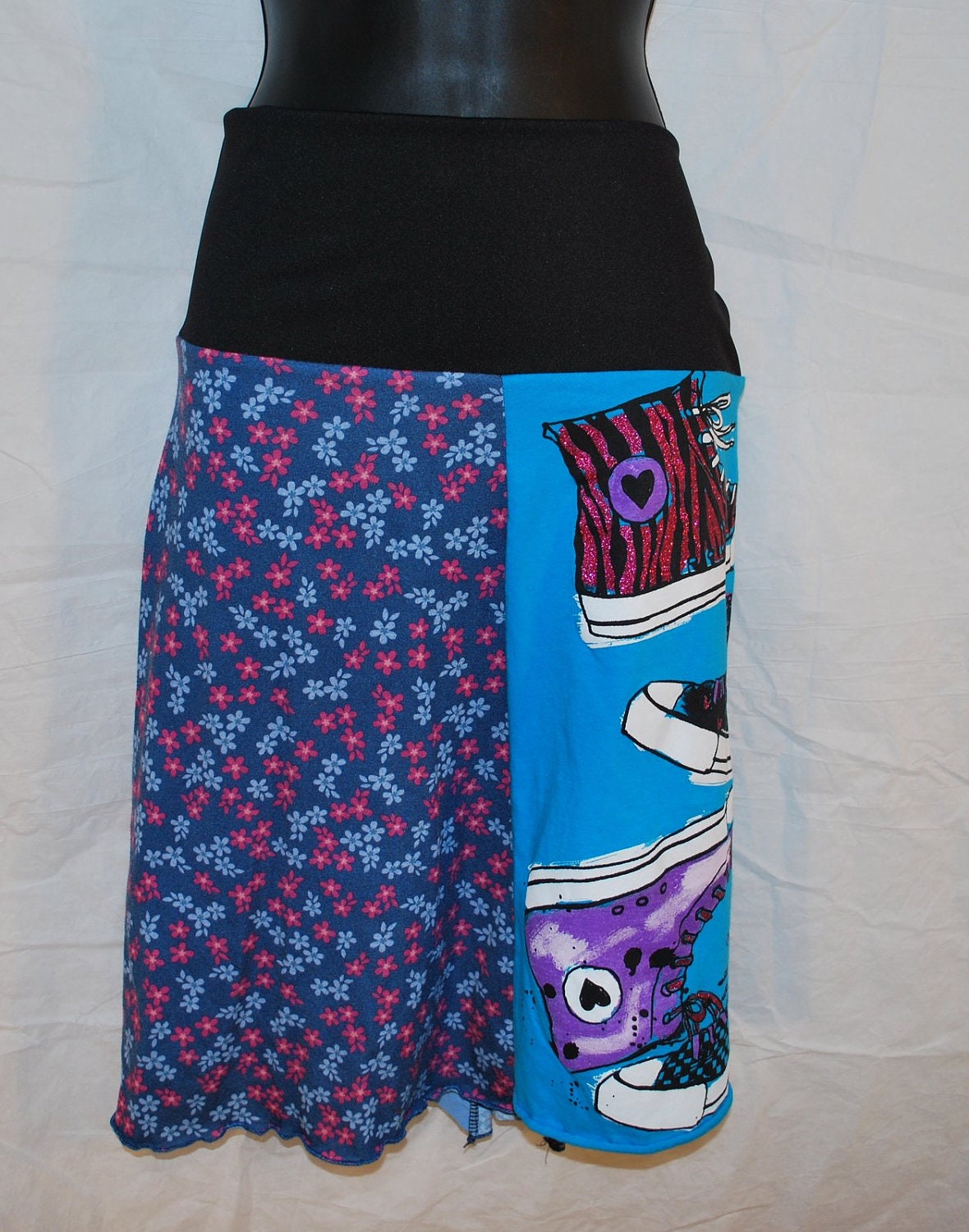 Recycled tee shirt skirt  large  CLEARANCE
