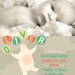 5X7 Birth announcement features juggling polar bear