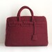Burgundy crochet bag - handmade purse with the style of one of the most famous bags