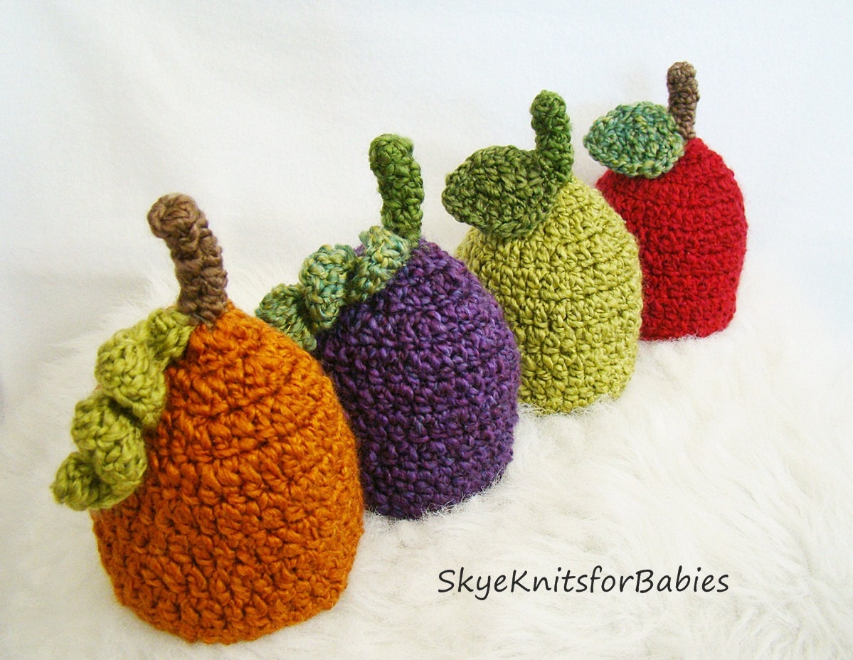 Little Fruit Hat Size 6-9 Months, PICK YOUR FRUIT - Beautiful Photography Prop
