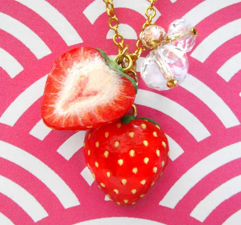 Strawberry Necklace - Sliced