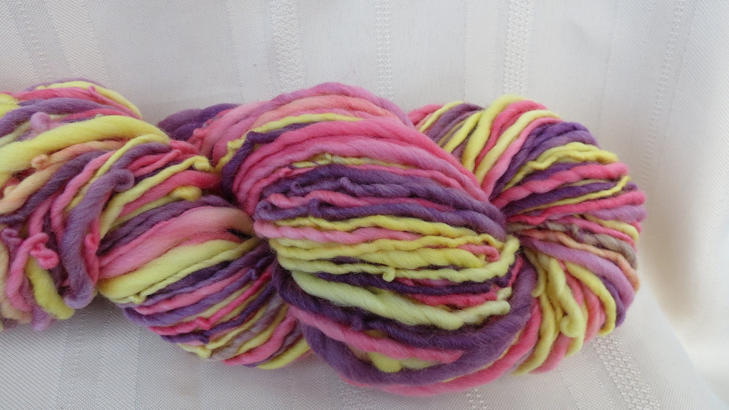 Pansies Handspun Art Yarn 120 yards