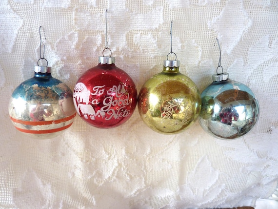 items similar to 4 mercury glass christmas tree ornaments items similar to 4 mercury glass christmas tree ornaments