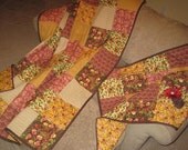 Handmade Modern Americanna Patchwork Lap Quilt Set "MOMMY & ME", Tuscan Love, French Country, Shabby Chic Quilt Set, with Headband