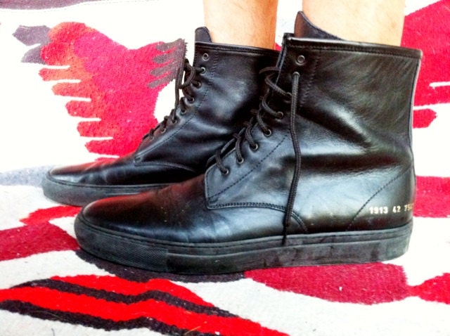 Men's High Top Common Projects Shoes Size 10.5 Made In Italy