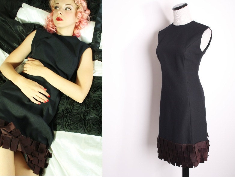 Little Black Dress / Flapper Dress / Dress / Dresses / Mod / 1960s Dress / Vintage Dress / Cocktail Dress / LBD / 1429