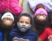 Fear the Beard -- Kids Crochet Mask Costume -- Made to Order