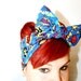 Bow hair tie, Vintage Inspired Head Scarf, Comic book, SLAM POW ZAP