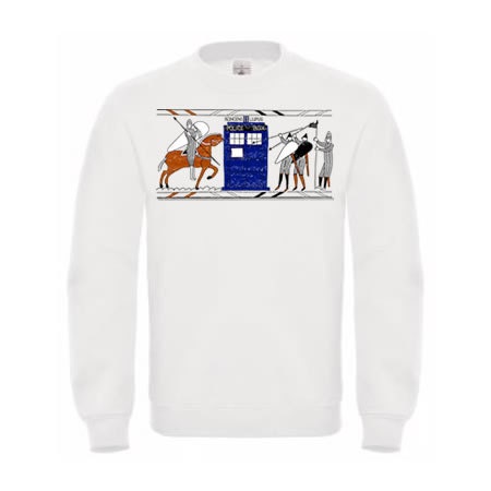 Tardis Bayeux Tapestry Doctor Who Sweater