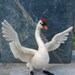 Needle Felted Swan -ready to ship -  storybook decor -Children of Lir-The Wild Swans, fantasy