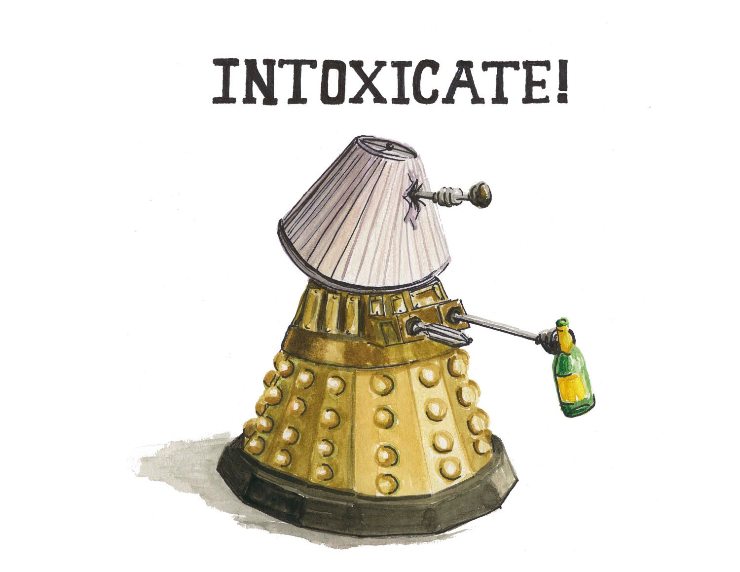Dalek Party Time, INTOXICATE 8x8, 8x10, or 8.5x11 print