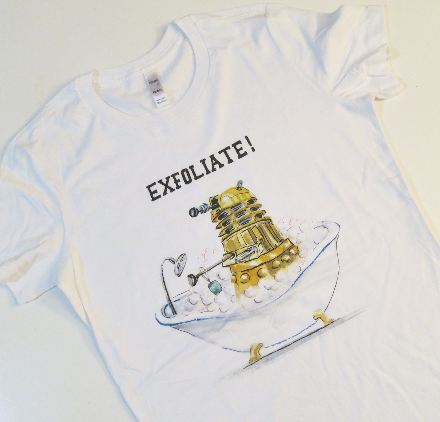 Women's T-shirt Dalek Bath-time, EXFOLIATE size S-2XL