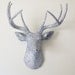 Silver Glitter Deer Head Wall Mount