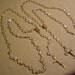 Lot 2 Vintage Silver Tone & Clear Faceted Glass Bead Rosaries Rosary 3393