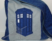 Dr Who Blue Police Box Magical Monk Bag Tonal Blue