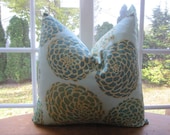 NEW...Pillow, Decorative Throw Pillow Cover, Designer Teal Pom Pom Pillow Cover 22 x 22