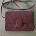 80s clutch - leather shoulder strap vintage purse